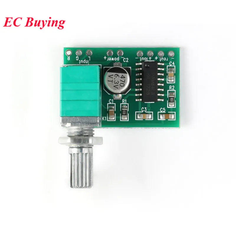 5Pcs/1pc PAM8403 Amplifier Board Mini 5V 8403 Digital Power Audio Amp Module 2 Channel 3W Volume Control USB Power Supply