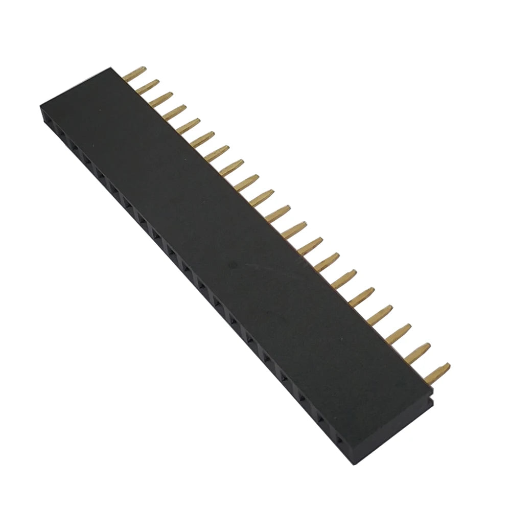 100pcs 2.54mm Single Row Straight 0.1" Reflow Rohs Gold PCB Connector PH8.5 2/3/4/5/6/7/8/9/10/12-40P Female Pin Header Socket
