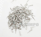1000pcs D0.5mm D0.45-0.6mm PCB Gold Round Female Male Pin Sensor Crystal Socket Dim1.4*7.4mm,No Plastic for 2.54 Hole Pin Header
