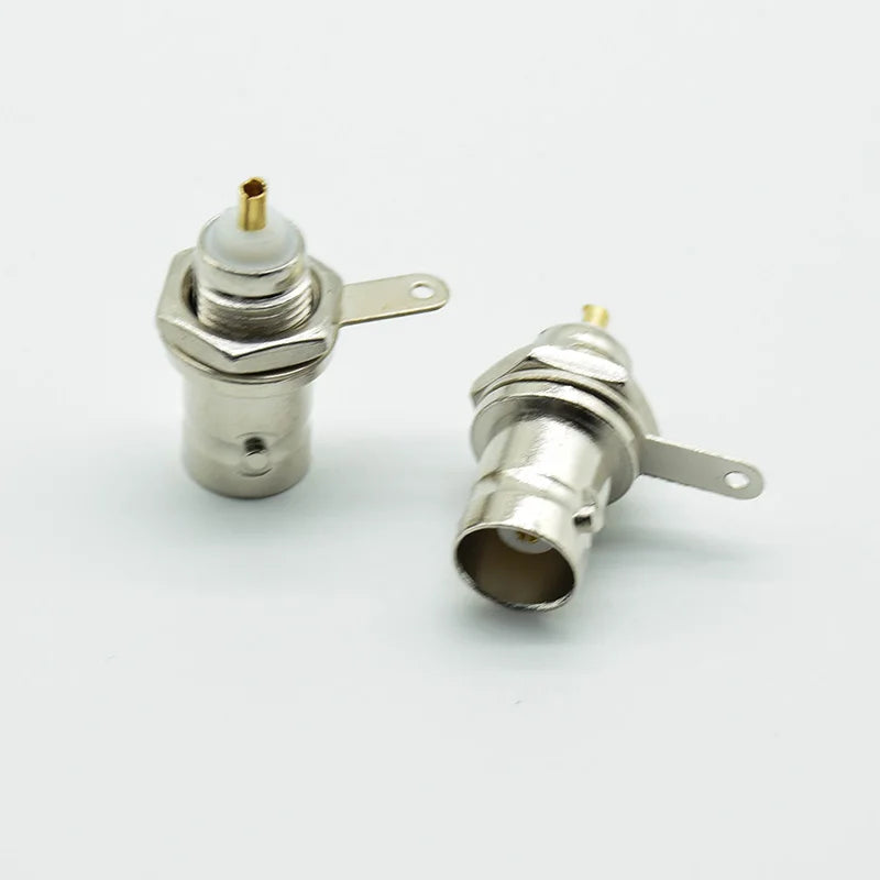 5Pcs/lot BNC Female Socket Solder Connector Chassis Panel Mount Coaxial Cable For Welding Machine Parts