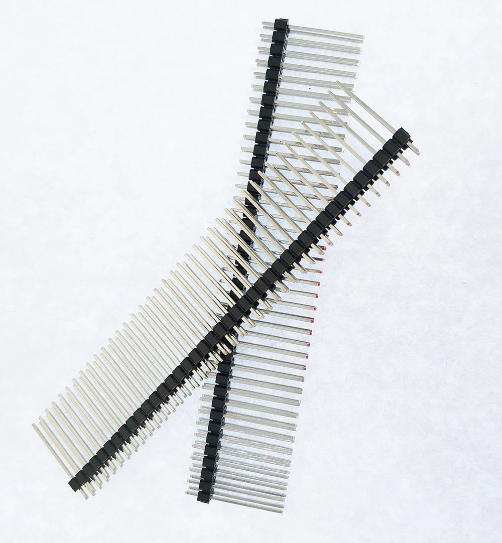 5pcs 2.54mm Pin Header Double Row Single Plastic 2X40P L8.5/9.5/11.4/13/15/21/25/30mm Straight  Gold Board Spacer Male Berg