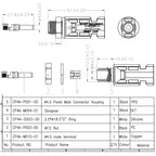 5 Pair M12 thread solar inverter connector pv panel coupler connector LJ0124 High quality IP67 solar connector