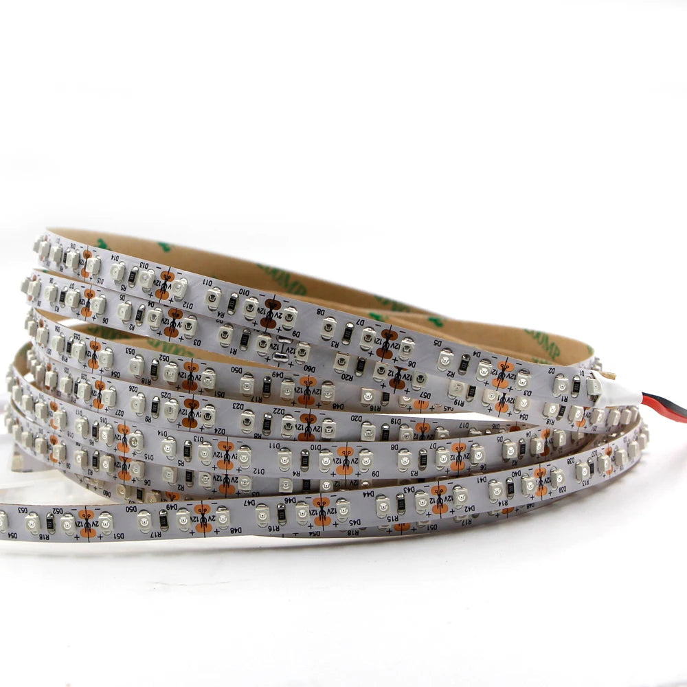 led strip light 600nm True Orange no Amber Yellow waterproof 3528 5050 SMD 120leds/m christmas string tape rope lamp 12V