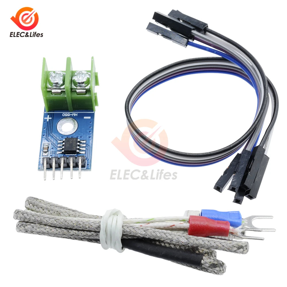 5V 50mA MAX6675 Module + K Type Thermocouple Module Temperature Sensor Tester -200-1300°C Module with Dupont Cable for arduino