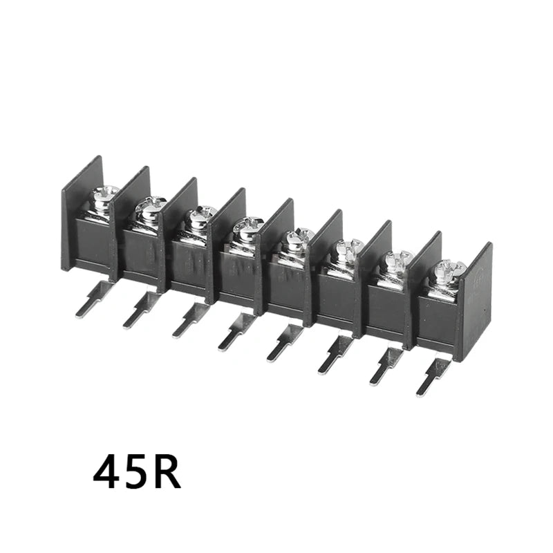 10pcs Barrier Terminal Block 45R 45RM 9.5mm Pitch IEC:750V32A,UL: 300V20A 22-12AWG,Vertical/ RA,wT W/O mounting tab optional.