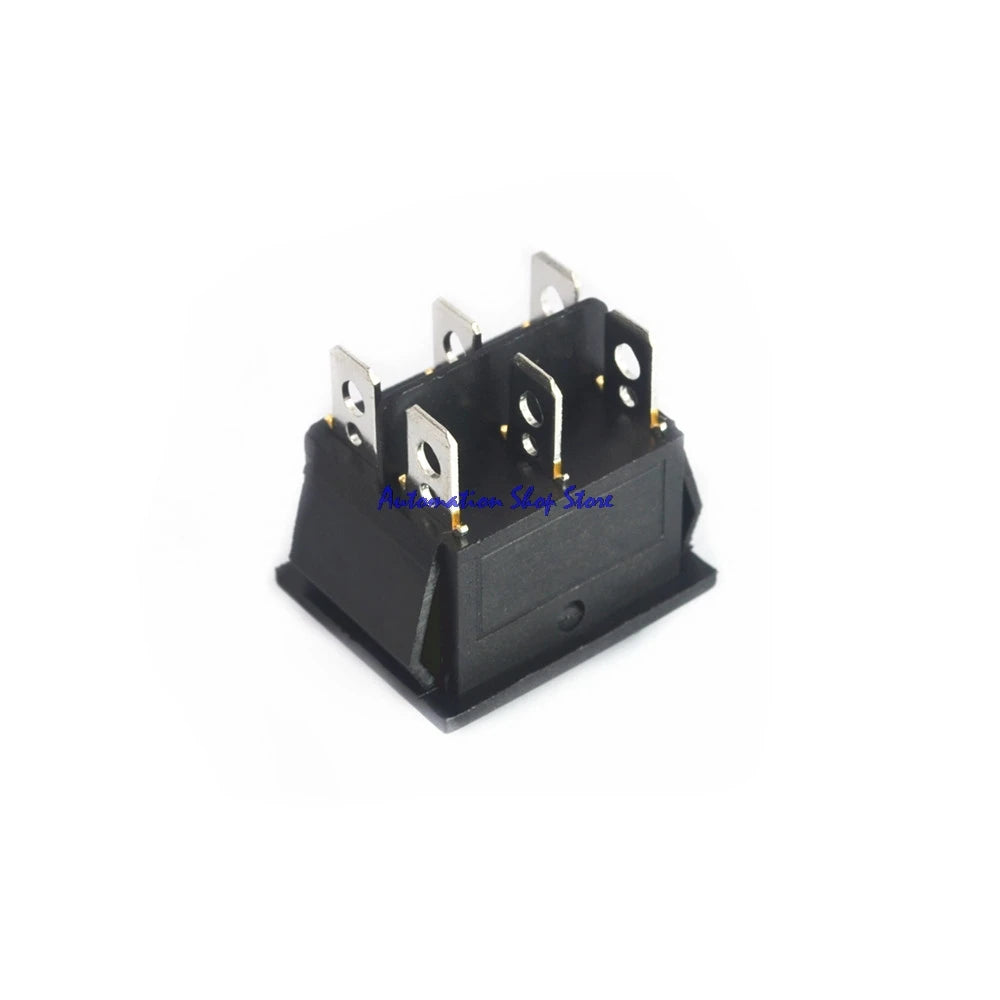 5pcs Momentary Rocker Switch 6Pins Double Sides Spring Return to Middle DPDT 3Position AC 250V 15A 125V 20A