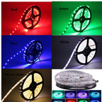 SMD 5050 RGB LED Strip Waterproof 5M 300LED DC 12V 24V CCT RGBCCT  RGBW RGBWW WHITE WARM WHITE NW Fita LED Light Strips Flexible
