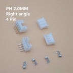 100 Set PH2.0 Connector 2.0mm Right Angle 2/3/4/5/6/7/8/9/10P ( Pin Header + Housing + Terminal )