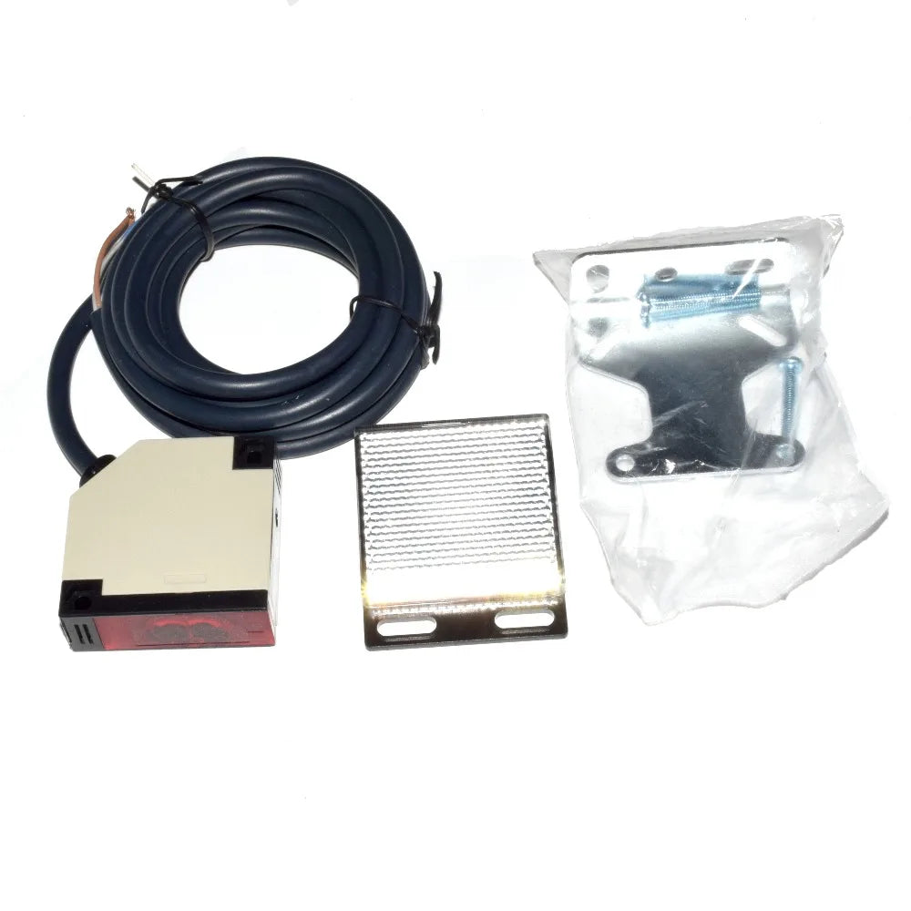 DC12-24V Reflective Photoelectric Switch Photocell E3JK-R4M1 Infrared Beam Detector Square Reflex Light Barrier Sensor