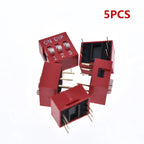 Dip Switch Kit In Box 1 2 3 4 5 6 7 8 10 Way 2.54mm Toggle Switch Red Snap Switches Mixed Kit Each 5PCS Combination Set