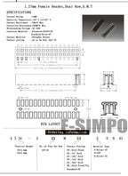 100pcs SMT 1.27mm Dual Vertical SMD PCB 2*3P 2X4P 2X5P 2X6P 2X7P 2X10P 2*12P PH4.3mm Gold Rohs Female Pin Header Connector