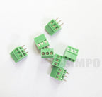 50pcs 2.54mm Terminal Block, 0.1" 2P 3P 4P 5P 6P 7P 8P 9P 10P 12P 14P 16P Rohs Brass PCB Screw Mount Wire Terminal Connector