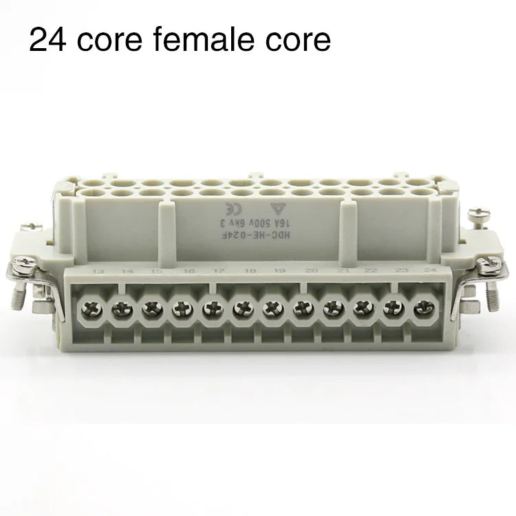 HDC-HE-4/6/10/16/24core heavy-duty connector male core and female core 16A500v aviation plug core