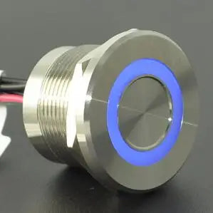 16MM 19MM 22MM IP68 316L stainless steel or  Black aluminum Waterproof RGB 3 color piezo push button switch PS223P10YSS1RGB24T