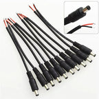 5.5mm X 2.1mm DC Jack Connectors Power Extension Cable 22AWG Female Male DC Plug Adapter For CCTV Camera 5050 3528 LED Strip