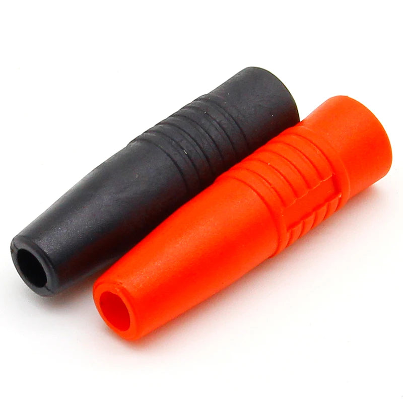 10Pcs 4mm Brass  Banana Female Insulated Jack Plug Wire Solder Connector Red and Black