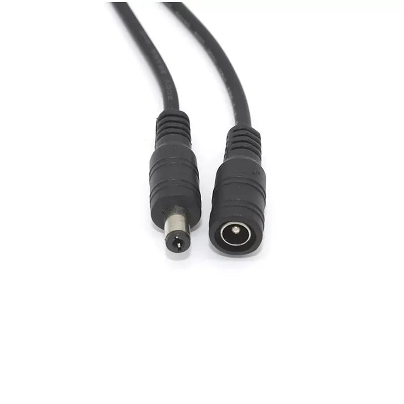 5.5mm X 2.1mm DC Jack Connectors Power Extension Cable 22AWG Female Male DC Plug Adapter For CCTV Camera 5050 3528 LED Strip
