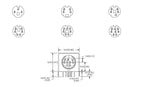 10 Pcs Connnector Mini Din 3 4 5 6 7 8 9 Pin Female Circular Receptacle Power Sockets MD-SM Shield Right Angle Through Holes PCB