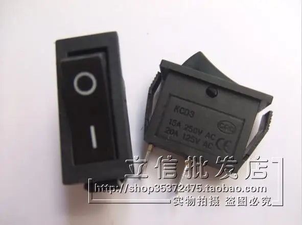 30pcs 250V 15A/16A rocker switch Red Rocker Switch KCD3-101N KCD2 3 feet 2 gear illuminated rocker switch