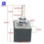 Rotary Potentiometer 50K / 100K LOG ALPS RH2702 Audio Volume Control Pot Stereo W Loudness L
