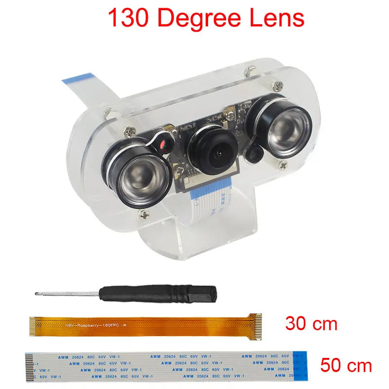 Raspberry Pi 5MP Camera Night Vision Camera 60 130 Degree OV5647 Camera + 50cm FFC for Raspberry Pi 5 / 4B / 3B+ / 3B / Zero