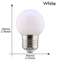 2pcs Colorful Led Light Bulb G45 E27 220V LED Lamp Red Yellow Blue Green Pink Orange White Christmas Wedding Night Light Indoor