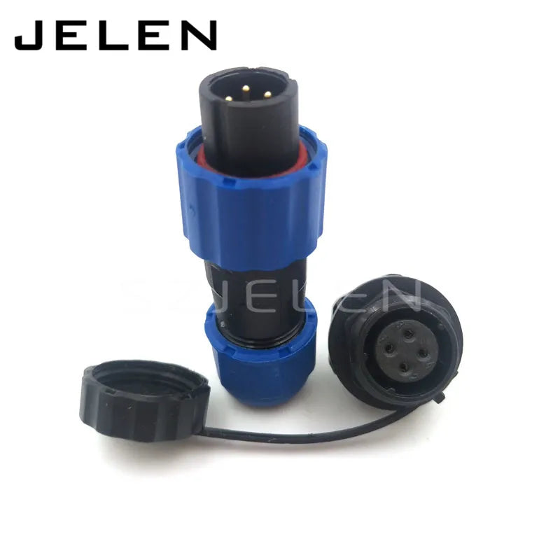 SD13 2pin 3 4 5 6 7pin Male and female connector, Outdoor waterproof connector, panel mount 12mm, LED power connectors ,IP68