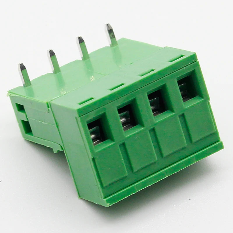 Free shipping 10 sets ht5.08 4pin Right angle Terminal plug type 300V 10A 5.08mm pitch connector pcb screw terminal block