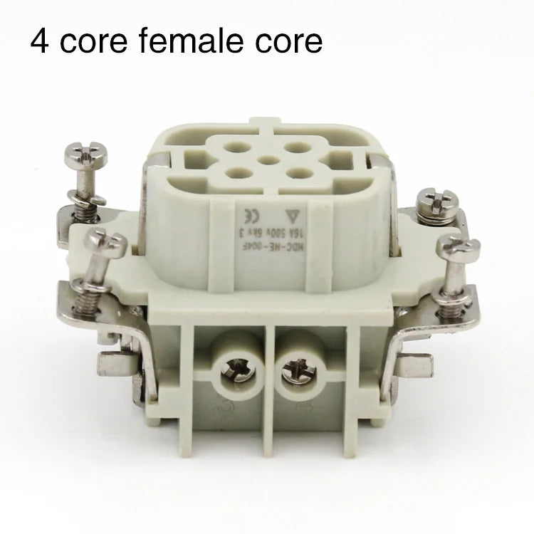 HDC-HE Heavy Duty Connector 4/6/10/16/24 Core Pin  Male Core and Female Core Connector 16A500v Aviation WaterprooPlug  Connector