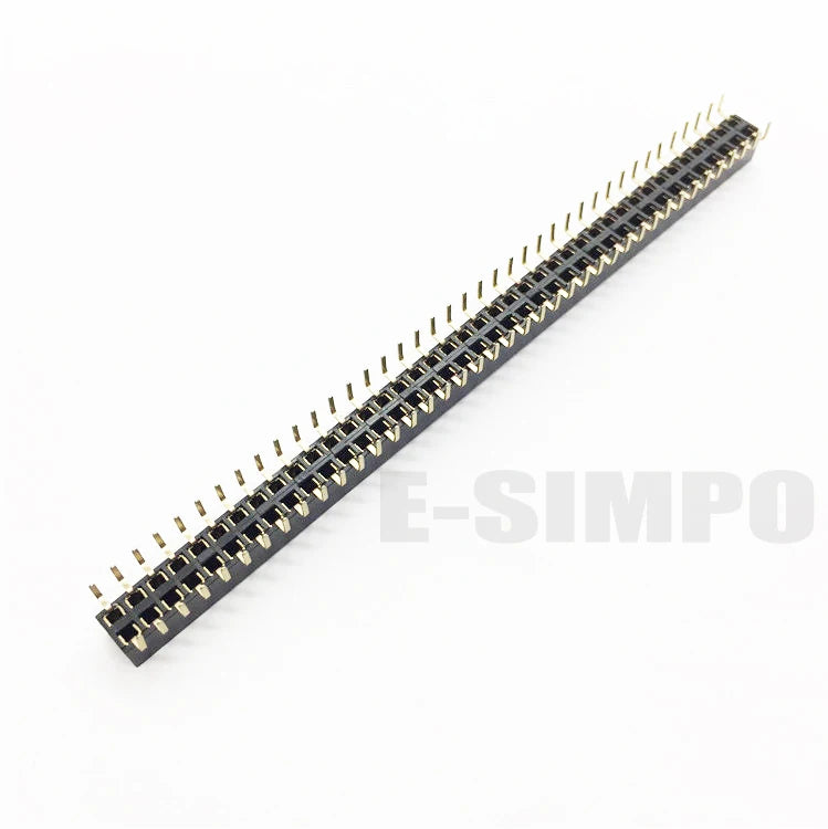 10pcs 2.54mm Bottom Entry Type Straight 2X5/6/7/8/10/11/12/20/40P PH5.0mm Double Row Gold-plated PCB Female Pin Header Connector