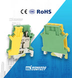 USLKG16N Ground Modular Din Rail Terminal Block, 16 mm² Universal Screw Earth Plug Wire Electrical Connector USLKG-16N