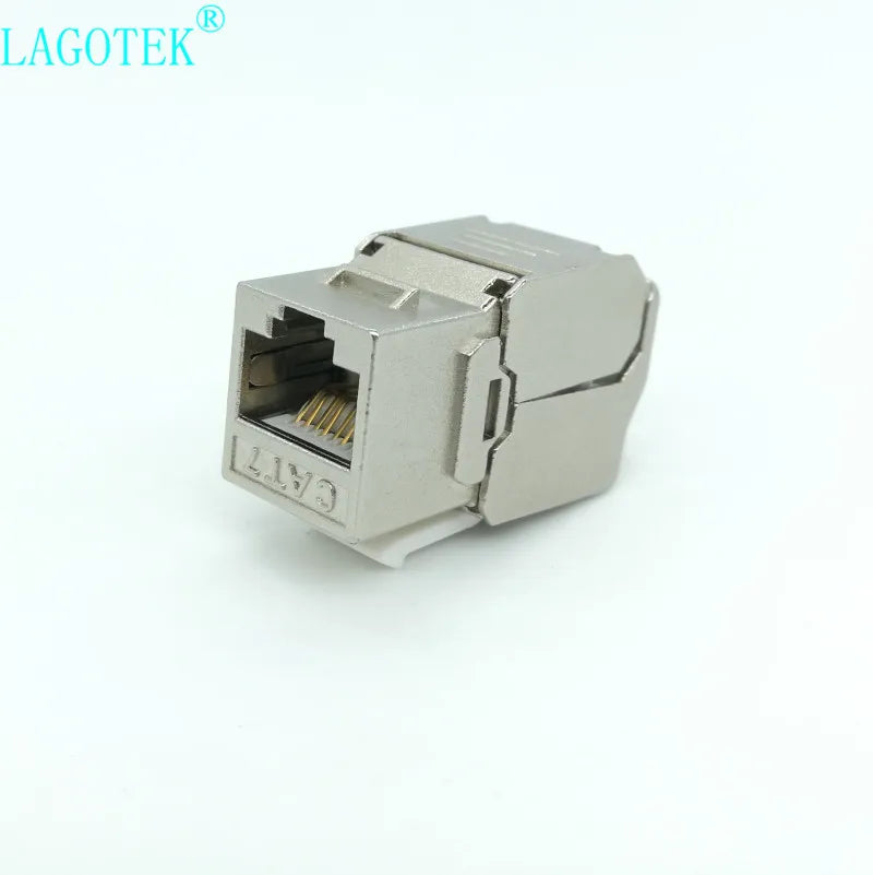 12/24pcs RJ45 Keystone Cat7 Cat6A Shielded FTP Zinc Alloy Module Network Keystone Jack Connector Adapter 10GB Network