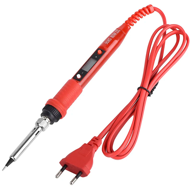 JCD 220V 80W LCD Electric Soldering Iron 908S Adjustable Temperature Soldering Iron with Quality Soldering Iron Tips and Kits
