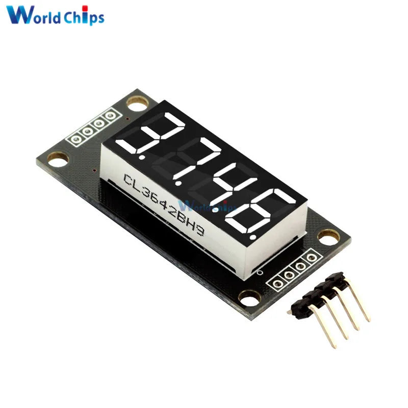 0.36 Inch 0.36" 4-Digit Red/Green/Yellow/Blue/White LED Display Tube Decimal 7 Segments TM1637 Module For Arduino size 30x14mm