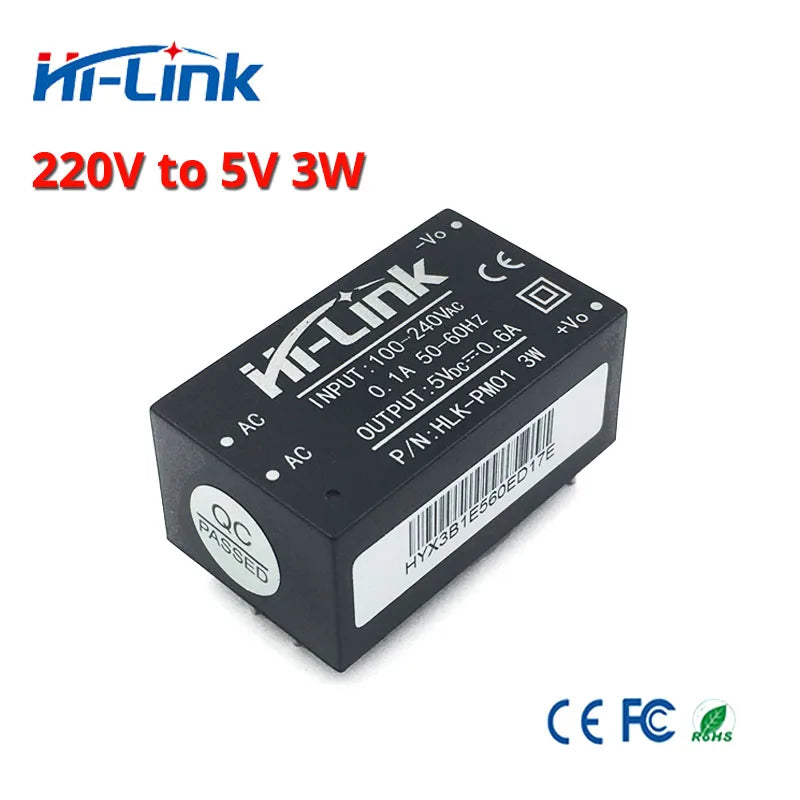 Hi-Link HLK-PM01 AC DC Step Down Converter Manufacturer 220V to 5V 3W Mini Intelligent Compact Power Supply Module