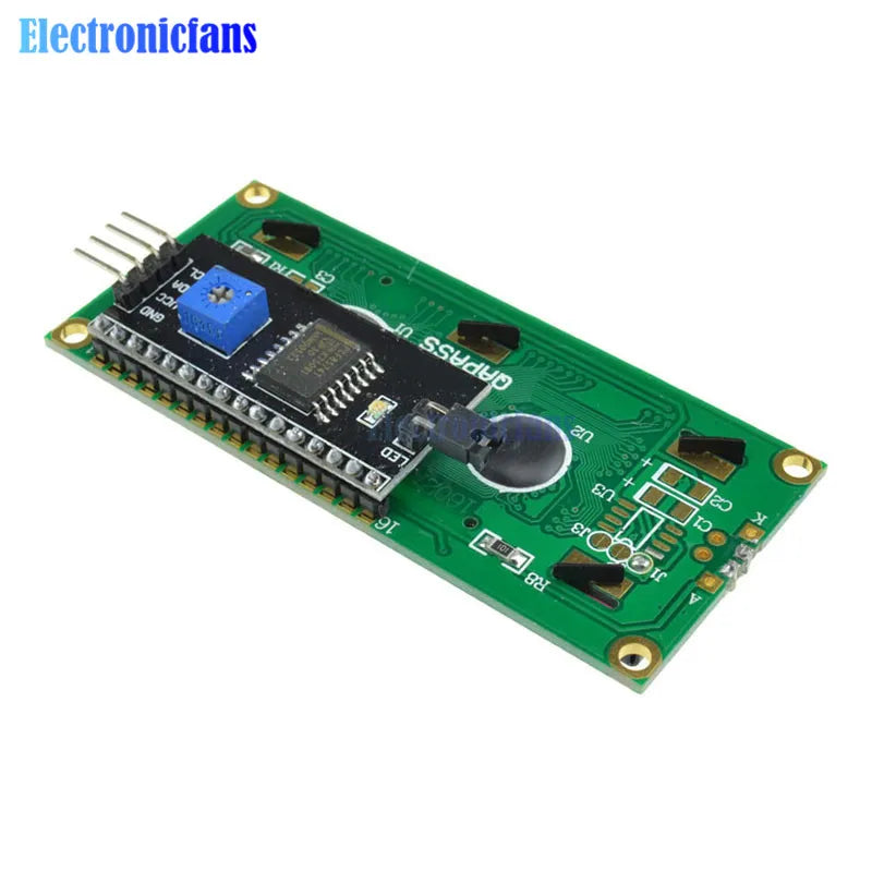 1602LCD 16x2 Character LCD Display Module 5V Blue/Yellow Backlight Digital Serial Interface for Arduino IIC I2C TWI SPI