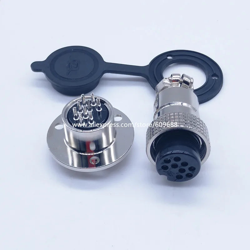 10PCS Aviation Plug Socket Panle Circular Connector with Cover M19 GX20 20mm 2 3 4 5 6 7 8 10 12 Pins