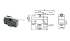 LXW5-11N1 LXW5-11G2 Z-15G Microswitch Limit Travel Switch Small Horizontal Rotary Roller Lever Arm Hinge Screw Terminal