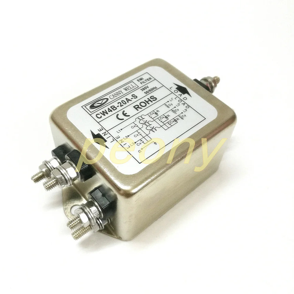Power EMI filter CW4B 10A 20A 30A 40A S three-phase three wire 380V purification