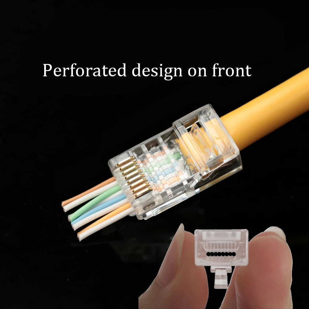 Xintylink RJ45 Connector CAT6 50U/6U Ethernet Cable RG45 Plug CAT5E UTP 8P8C RJ45 CAT6 Network Modular LAN Jack CAT5 Keystone