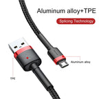 Baseus USB Micro Cable Quick Charge 3.0 Cable Fast Charging for Huawei P30 Xiaomi USB-C Charger Wire
