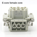 HDC-HE Heavy Duty Connector 4/6/10/16/24 Core Pin  Male Core and Female Core Connector 16A500v Aviation WaterprooPlug  Connector