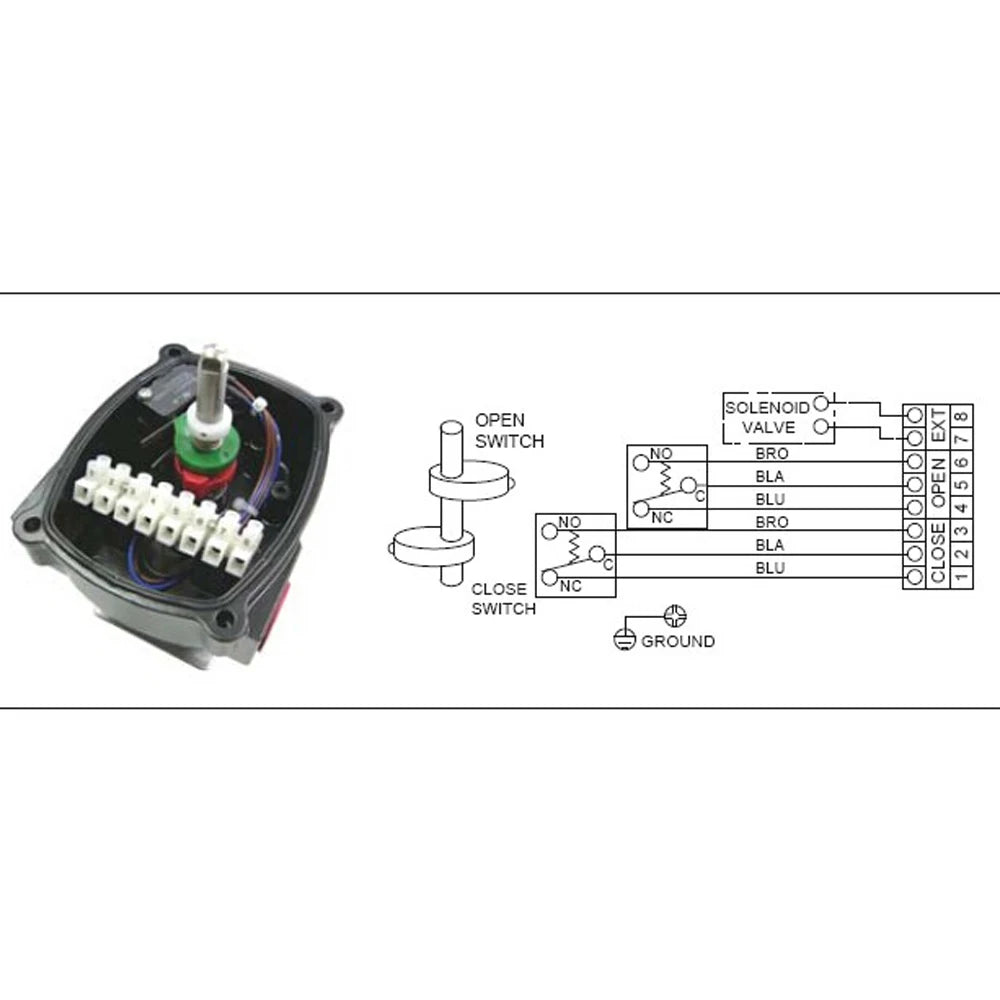 APL-210N IP67 2SPDT Enclosure Mechanical Micro Limit Switch Valve Position Indicator 125V/5A 250V/3A for Pneumatic Actuator