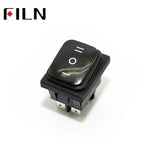 on off on 30A/250V Heavy Duty 6 pin DPDT IP67 Waterproof T85 Auto Boat Marine Toggle Rocker Switch with LED 12V 220V 30x22mm