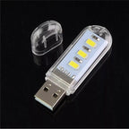 USB LED Book Lights 3LEDs 8LEDs SMD 5630 5730 LED Bulb 5V Power Input White 5000-6500K Warm White 3000-3500K USB Night Light
