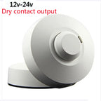 DC12V-24V Dry Contact Output LED Microwave 360 Degree Radar Motion Sensor Light Switch Ceiling Light Body Motion Detector