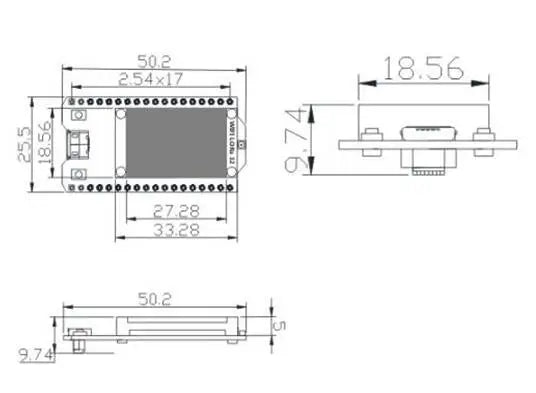 ESP32 SX1262 LoRa 433-510MHz OLED Display WIFI Module Development Board 433mhz for Arduino LoRaWAN Shell Meshtastic Mesh Network