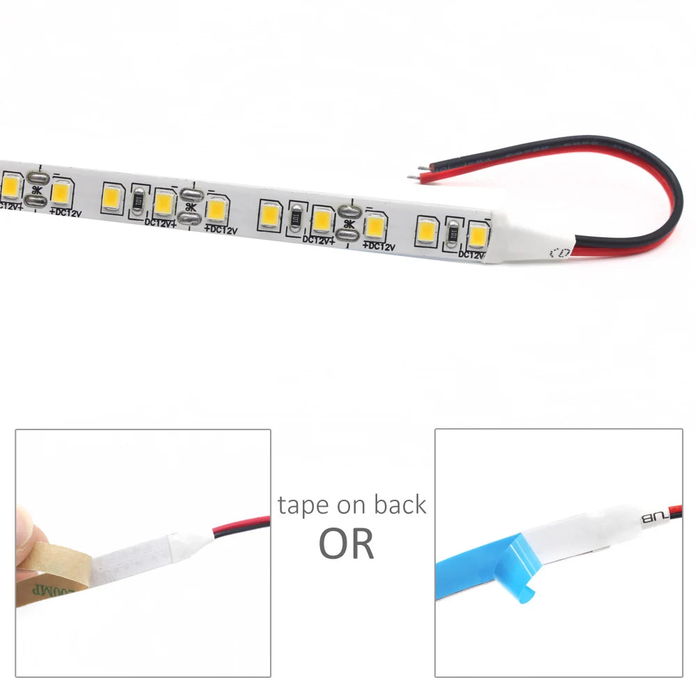 12V LED Strip 1M-5M 600 SMD 2835 6000K 3000K Warm White Stripe Flex Tape Light 120LEDs M 8mm PCB Non Waterproof Ledstrip Lamp
