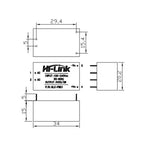 1Pc-2Pcs 5W 220V to 5V/3.3V/9V/12V/15V/24V AC DC Mini Power Supply Module Board Hi-Link HLK-5M03 5M05 5M09 5M12 5M15 5M24 5M05B