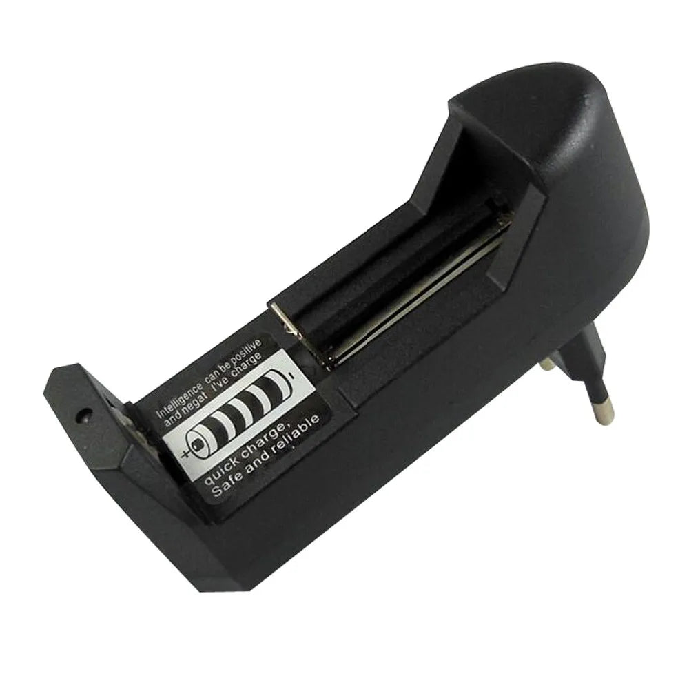 EU Socket Universal Charger For 3.7V 18650 26650 16340 14500 Li-ion Rechargeable Battery Single Slot Automatic Charger